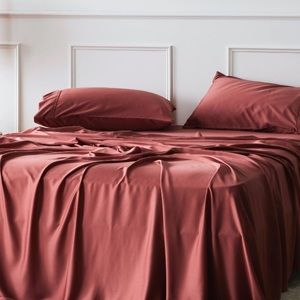 Ettitude canyon Bamboo Sateen Sheet Set Queen